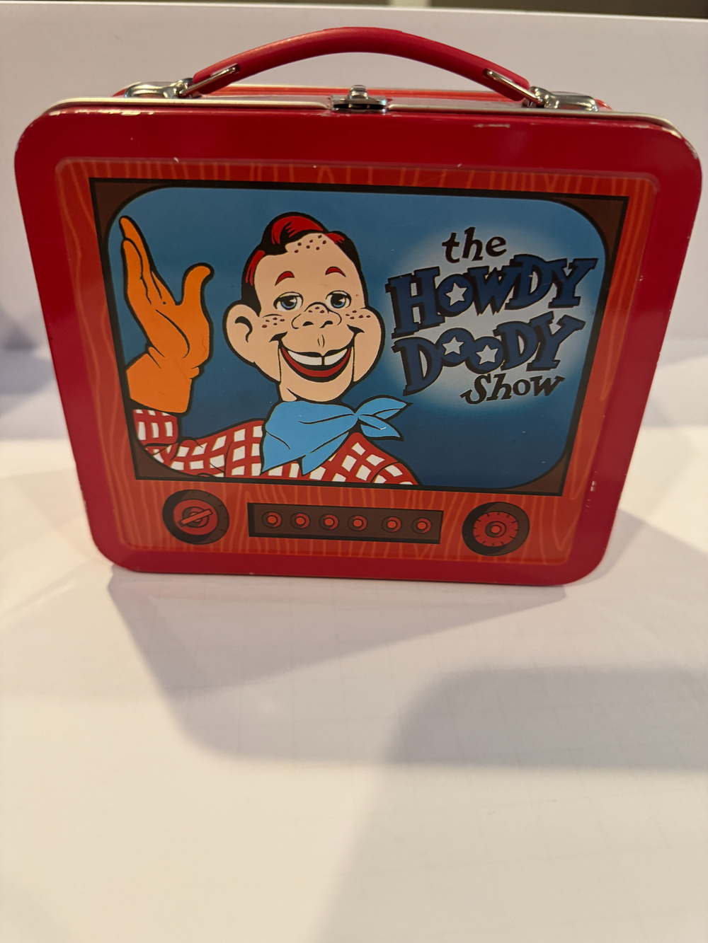 The Howdy Doody Show Tin Lunch Box Red Retro Collectible